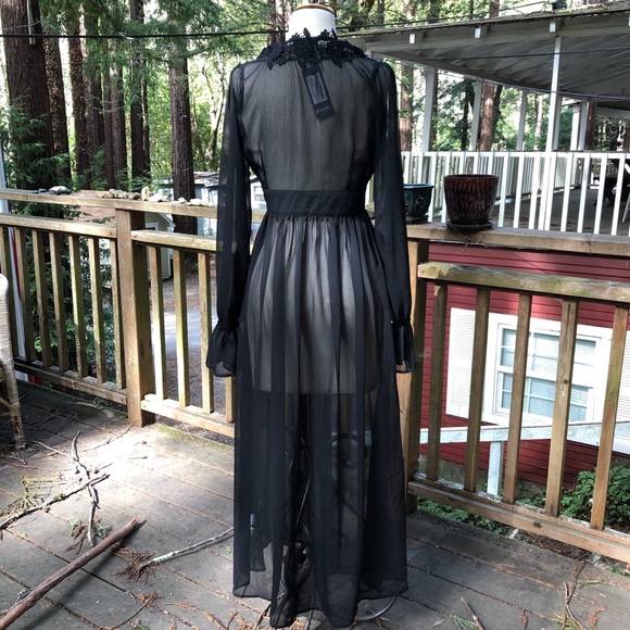 Lace Go Party Longline Chiffon Dress - Picture 7 of 8